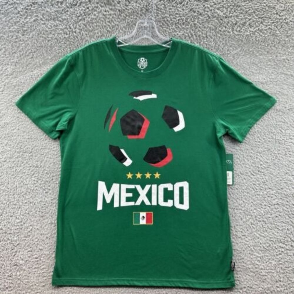 Mexico Shirt Men's Size Medium‎ Green Short Sleeve T-Shirt Men's M